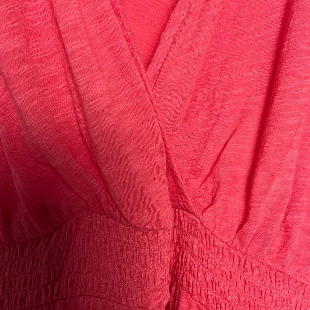 NWT- Torrid Cotton Modal Slub Surplice Faux Wrap Top - Honeysuckle pink - Sz 2X - Picture 5 of 14